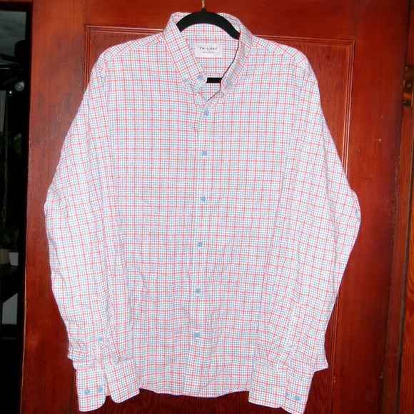 Twillory Men’s Untuckable Tailored Fit Button-Down Shirt – Size Large - Picture 1 of 4
